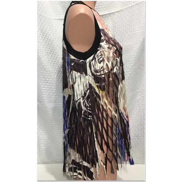 DKNY Printed Shredded Laser Cut Tank (C2) - Picture 5 of 6